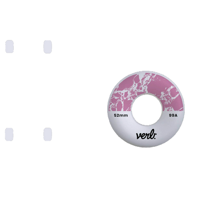 Verb Dip Skateboard Wheels 52mm - Marble Pink