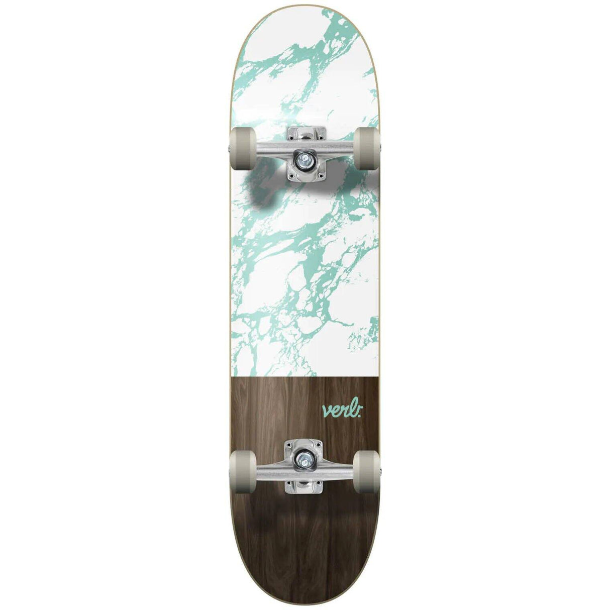 Verb Marble Dip Complete Skateboard - White 8''