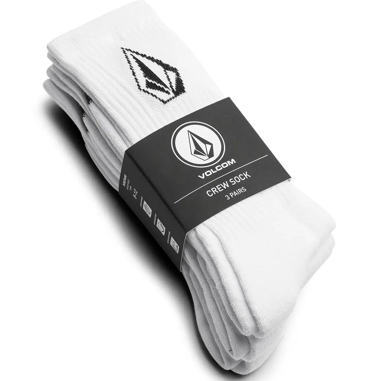 Volcom Full Stone 3-Pack Socks - White