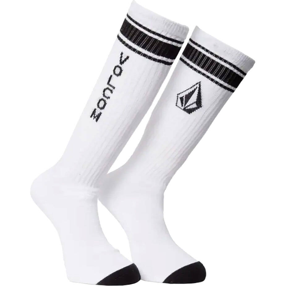 Volcom High Stripe Socks - White
