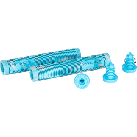 WeThePeople Perfect 165mm BMX Grips - Sky Blue/Grey Swirl