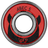 Wicked Bearings Skateboard Bearings ABEC 5 - Red