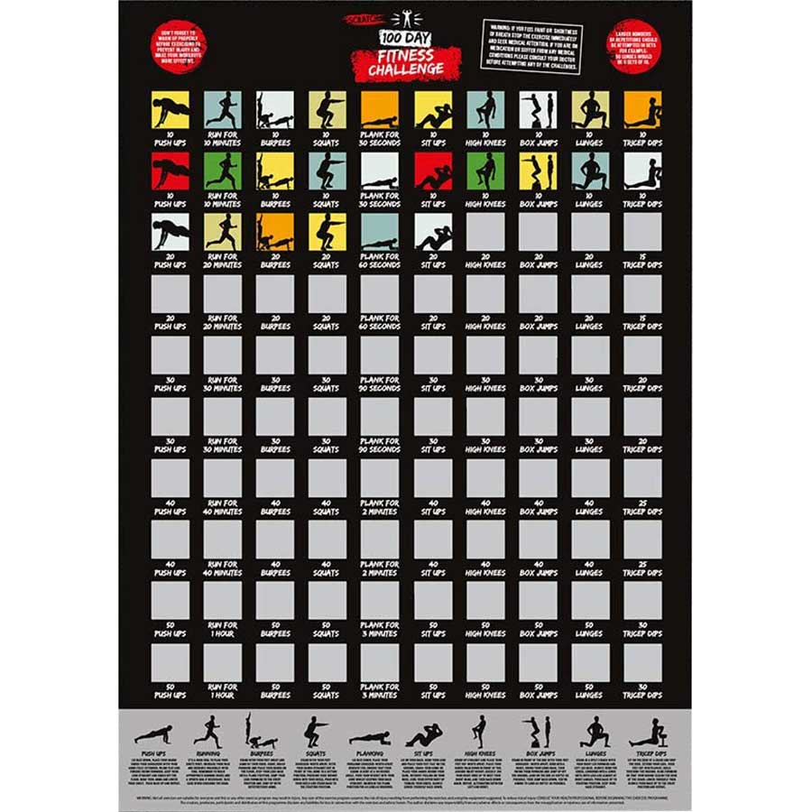 #winning 100 Day Fitness Challenge A2 - Scratch Poster