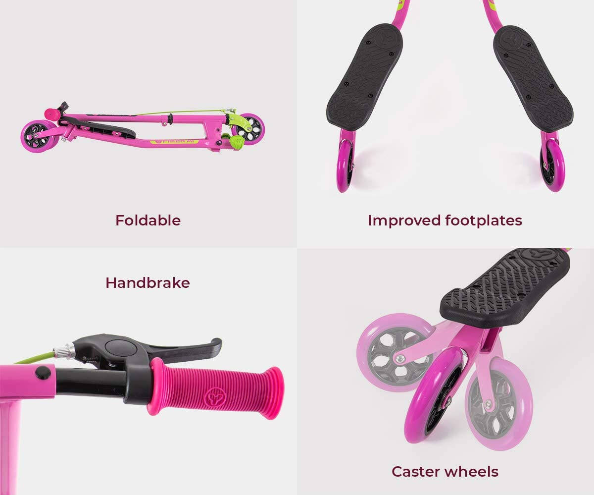 Yvolution Y Fliker A1 Air Scooter - Pink/Green