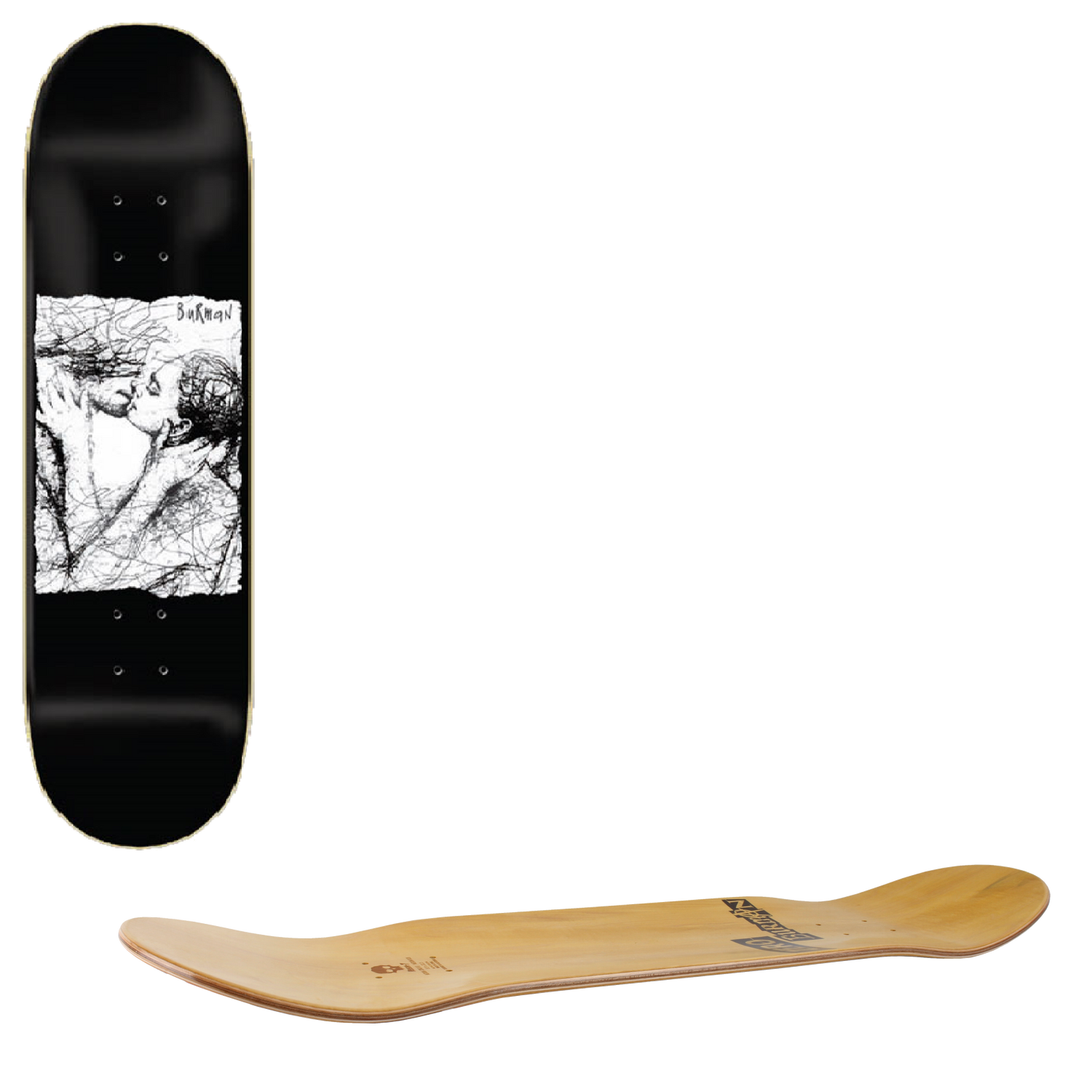 Zero Ilo Ballpoint Skateboard Deck - Burman 8.25"