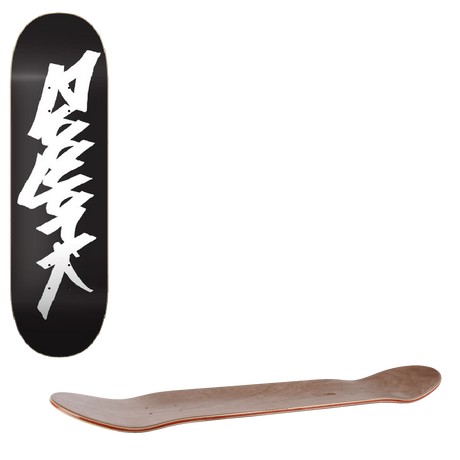 Zoo York OG 95 Tag Skateboard Deck - Black/White 8"