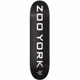 Zoo York OG 95 Logo Block Skateboard Deck - Black/White/Grey 8"