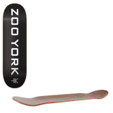 Zoo York OG 95 Logo Block Skateboard Deck - Black/White/Grey 8"