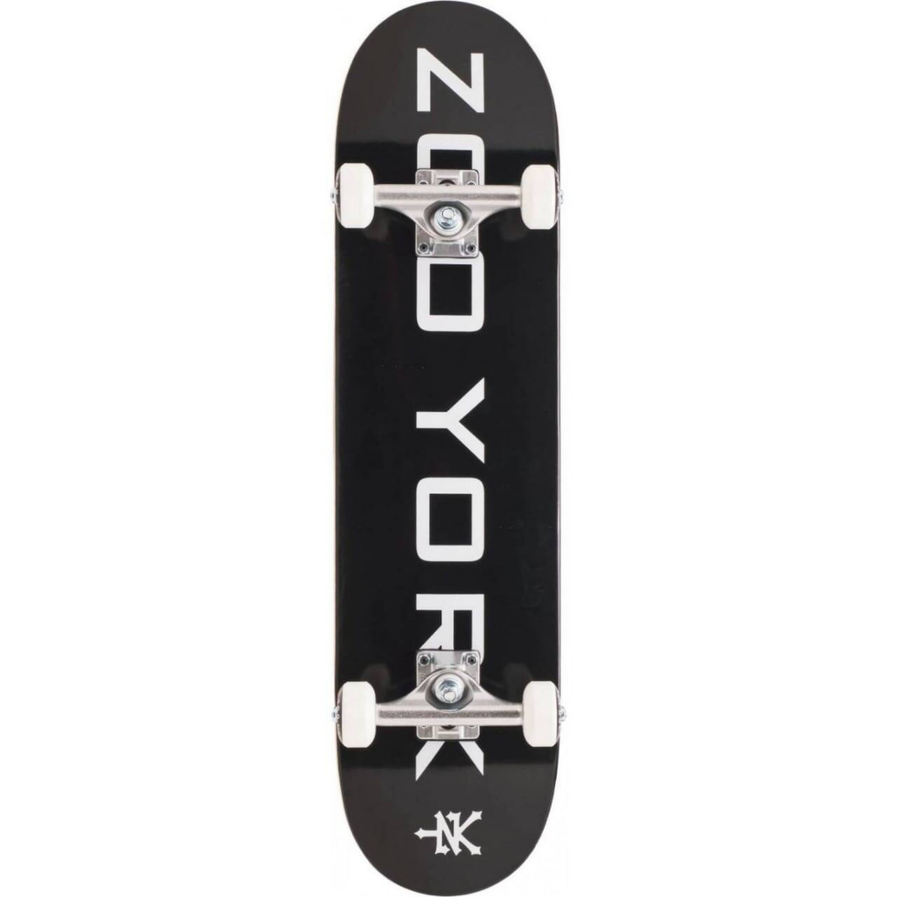 Zoo York OG 95 Logo Block Complete Skateboard - Black/White 8"