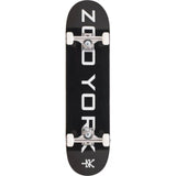 Zoo York OG 95 Logo Block Complete Skateboard - Black/White 8"