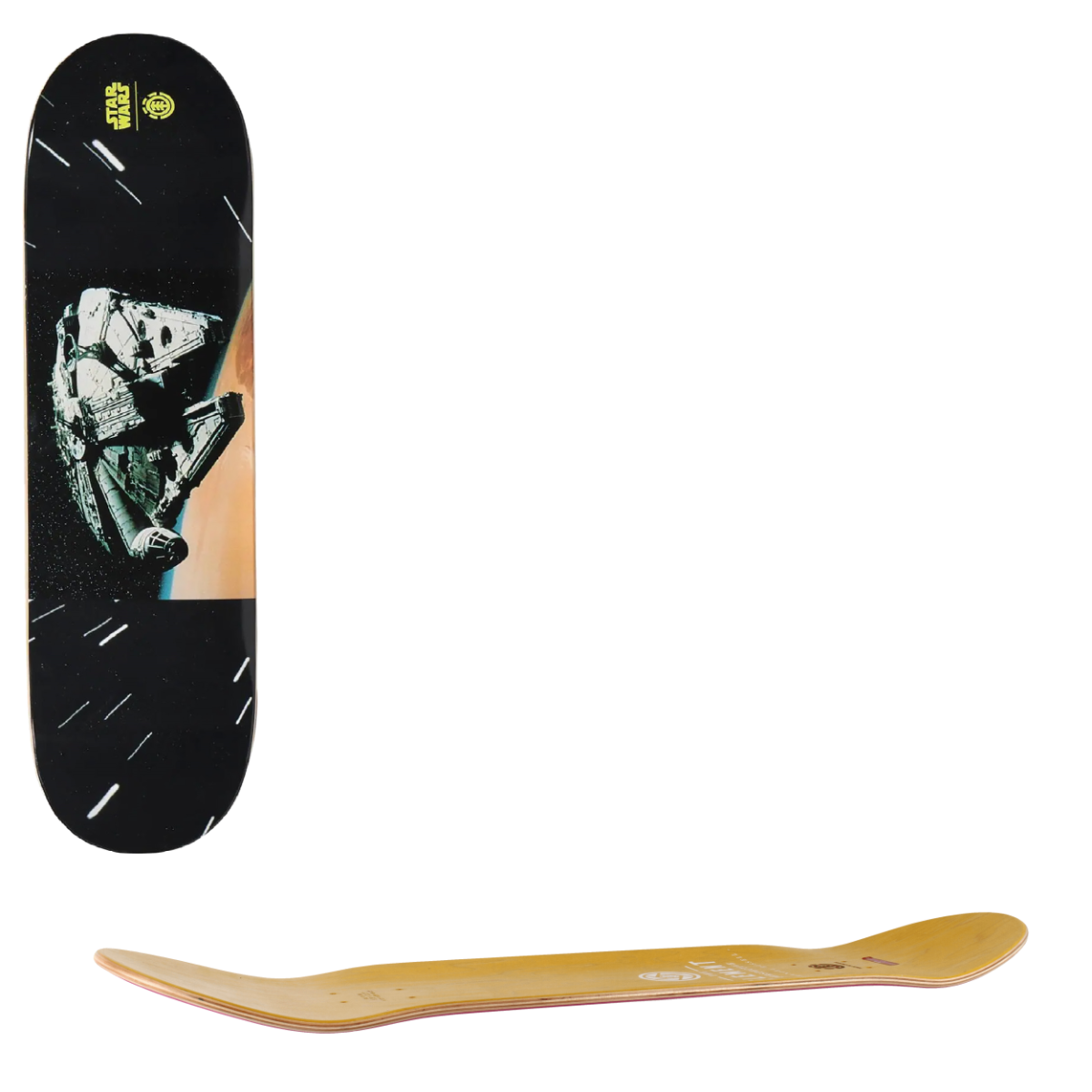 Element x Star Wars Skateboard Deck - Millennium Falcon 8"