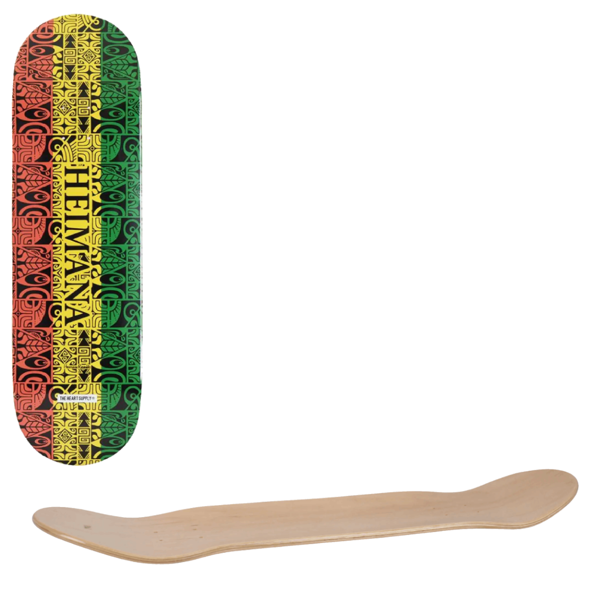 The Heart Supply Heimana Reynolds Pro Skateboard Deck - Tribal Rasta 8.25"