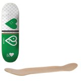 The Heart Supply Chris Chann Society Skateboard Deck - Green 7.75''