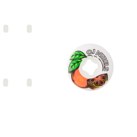 OJ From Concentrate Hardline Skateboard Wheels - White 53mm