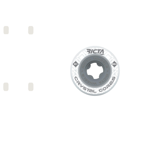 Ricta Crystal Cores 95a Skateboard Wheels - White 54mm
