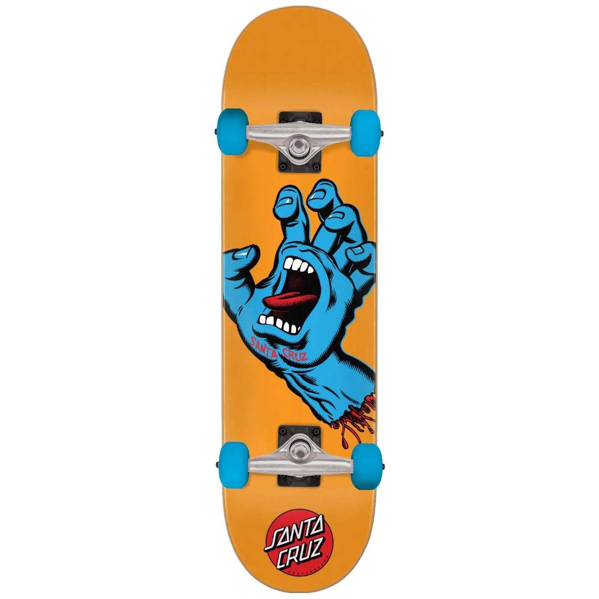 Santa Cruz Screaming Hand Mid Sk8 Complete Skateboard - Orange 7.8''